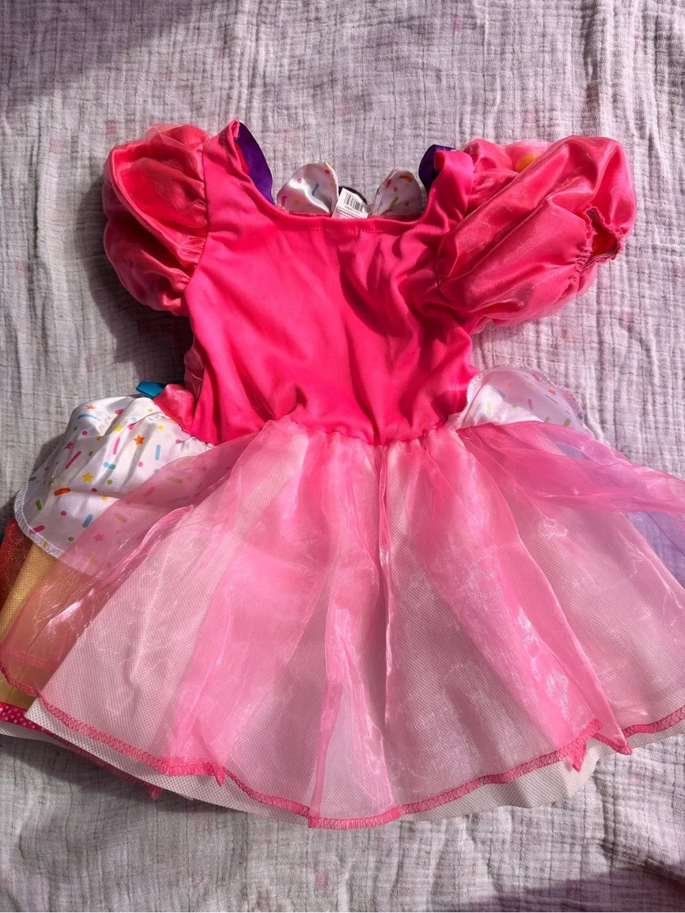 Carter's Bright Pink Rainbow Sprinkle Candy Dress Costume - Picture 4 of 4